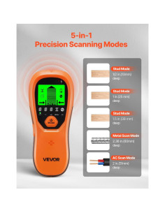 Buscador de Vigas VEVOR HT580-O, Detector 5 en 1 con Pantalla LCD 2