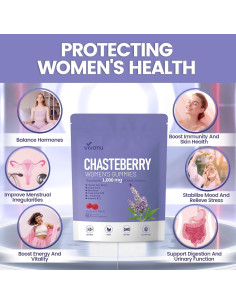 Suplemento VivoNu Gominolas Vitex Chasteberry 1000mg 120 Unidades 2