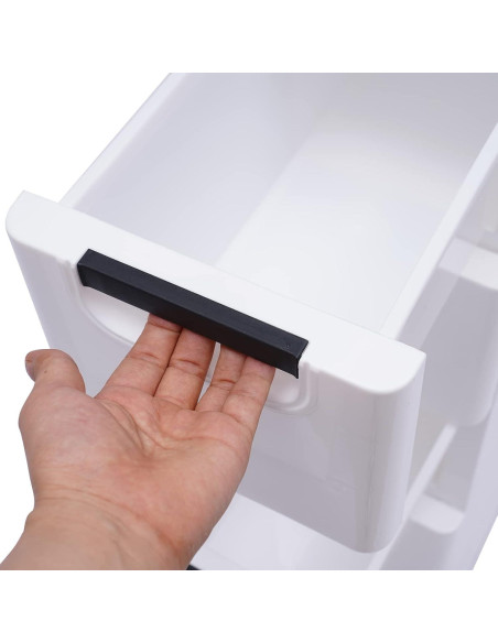 Cómoda Estrecha 5 Cajones SHOUMANUAL Blanco 84cm