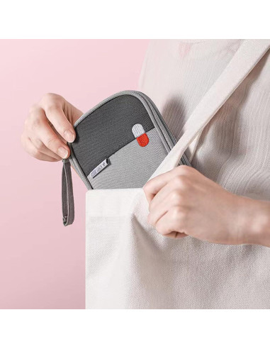 Bolsa de Primeros Auxilios Ellsang Pequeña Gris 14x11 cm