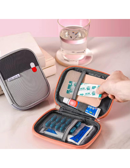 Bolsa de Primeros Auxilios Ellsang Pequeña Gris 14x11 cm