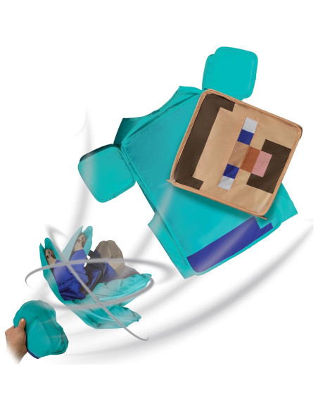 Disfraz de Steve de Minecraft para Niños - Licenciado, Tamaño S