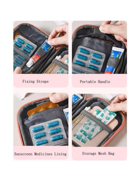 Bolsa de Primeros Auxilios Ellsang Pequeña Gris 14x11 cm