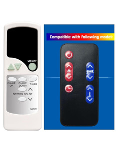 Control Remoto Chimenea Eléctrica Ashley W745-58 Sin Programación