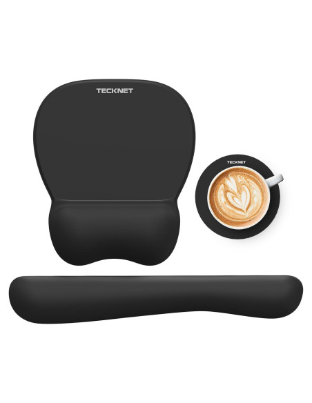 Conjunto de Alfombrilla de Ratón y Teclado TECKNET Negro