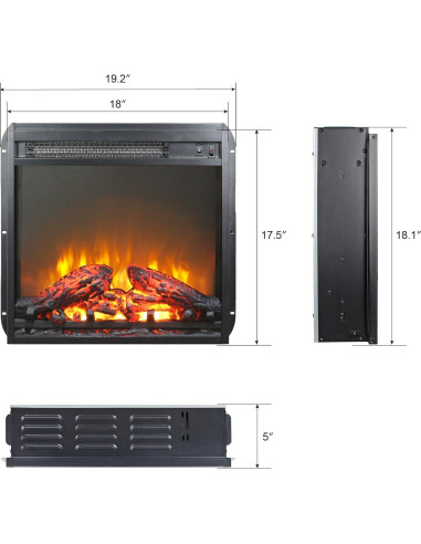 Calentador de Chimenea Eléctrica NUMNBE 03 Compacto y Eficiente