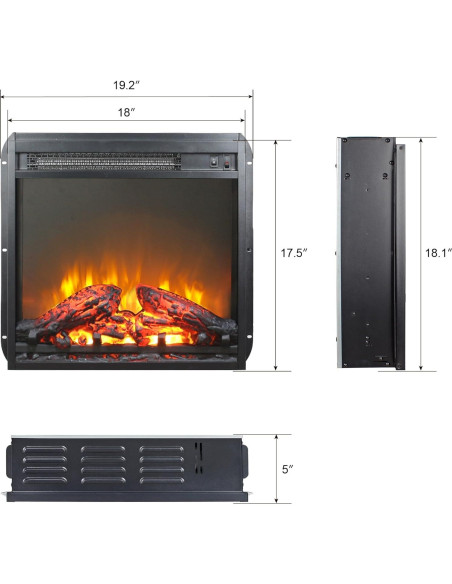 Calentador de Chimenea Eléctrica NUMNBE 03 Compacto y Eficiente