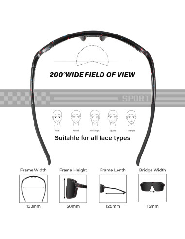 Gafas de sol deportivas DioKiw UV400 para hombres - 3 colores