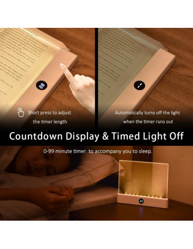 Luz de Libro LED AVEKI Regulable 3 Colores Recargable