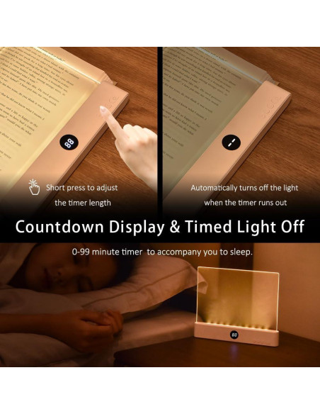 Luz de Libro LED AVEKI Regulable 3 Colores Recargable