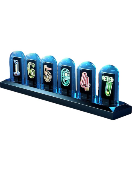 Reloj Digital Tubo Nixie VRTYVEYBB RGB DIY Despertador