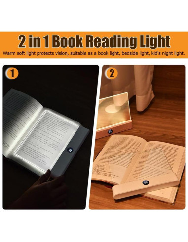 Luz de Libro LED AVEKI Regulable 3 Colores Recargable
