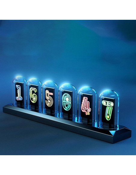 Reloj Digital Tubo Nixie VRTYVEYBB RGB DIY Despertador