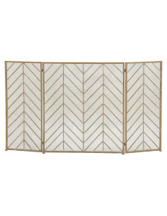 Pantalla de Chimenea Deco 79 Metal Plegable Chevron 132x79 cm