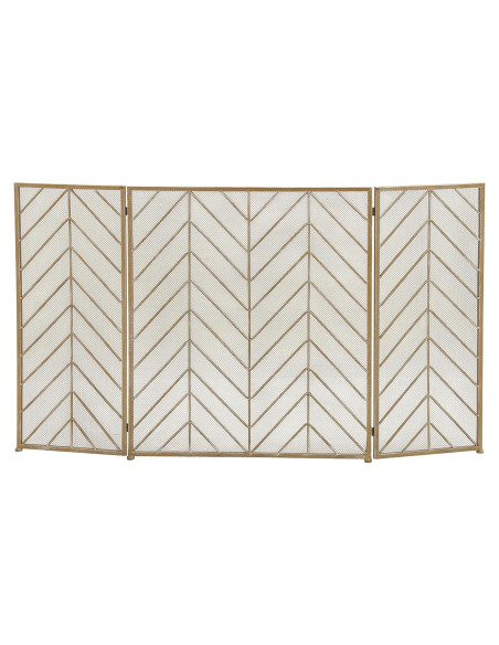 Pantalla de Chimenea Deco 79 Metal Plegable Chevron 132x79 cm