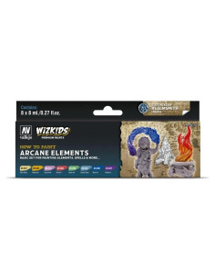 Set de Pinturas Acrílicas Vallejo Wizkids Elementos Arcanos 8x8ml