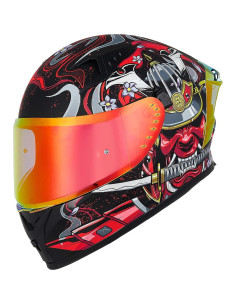 Visor Reemplazable ILM Z501 para Casco de Motocicleta Integral - Ahumado/Dorado 2