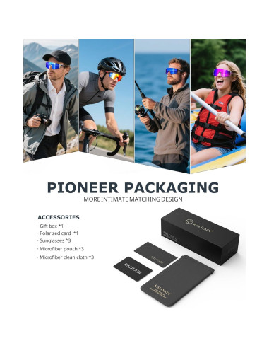 Gafas de Sol Polarizadas KALIYADI UV400 para Correr y Ciclismo