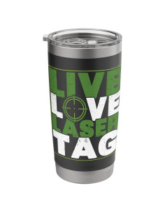 Vaso de Acero Inoxidable Aislado 20 oz Negro - Laser Tag