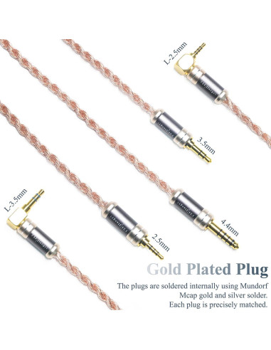 Cable IEM de Cobre OFC 6N para Sennheiser IE200 IE300 IE600 IE900 1.2m