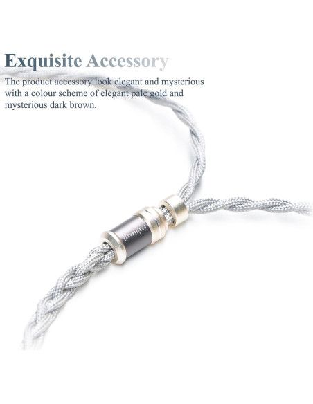 Cable IEM 6N Plata de Cristal 1.2m para Sennheiser IE900 IE600 IE300 IE200