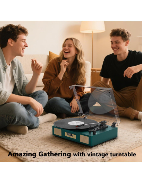 Reproductor de Vinilo Bluetooth DANFI AUDIO TE-2017 Verde Oscuro