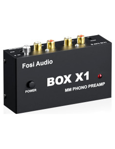 Fosi Audio BOX X1 Preamplificador de Fono MM 12V RCA y Auriculares