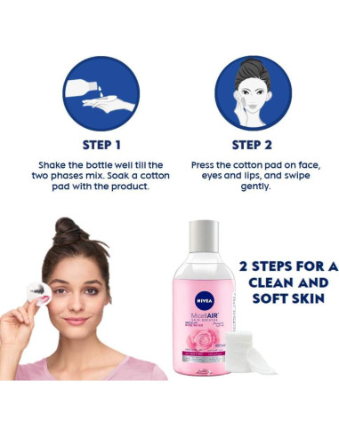 Agua Micelar Limpiadora NIVEA MicellAIR Rosa 400ml