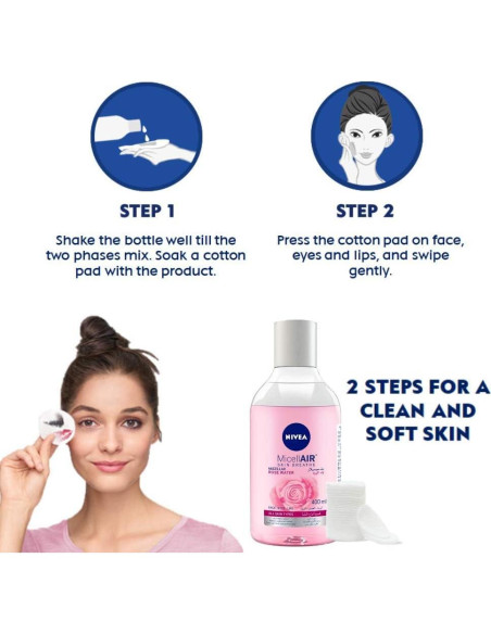 Agua Micelar Limpiadora NIVEA MicellAIR Rosa 400ml