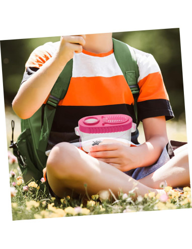 2 Cajas de Observación de Insectos HONMEET con Lupa Rosa