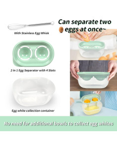 Separador de Clara de Huevo MTFATBEST Azul, Grado Alimenticio 2