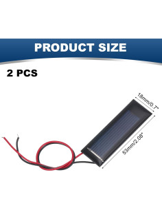 Paneles Solares Policristalinos MECCANIXITY 0.08W 53x18mm - 2 Pcs 2