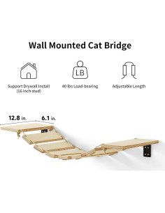 Puente para Gatos FUKUMARU Pared 32.5x15.5 cm Ajustable 2