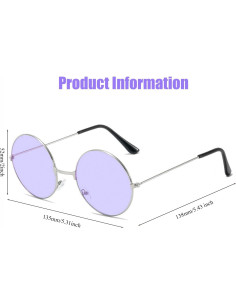 10 Pares de Gafas de Sol Vintage Redondas para Mujeres 2