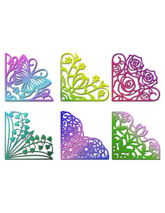 6 Troqueles de Esquina de Acero ZbFwmx 7.62cm para Scrapbook