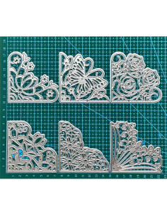 6 Troqueles de Esquina de Acero ZbFwmx 7.62cm para Scrapbook 2