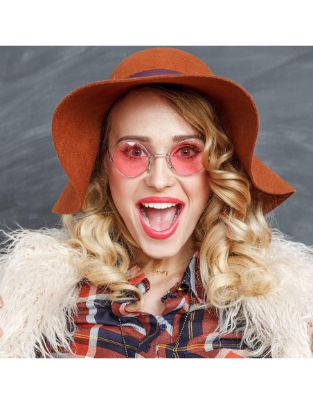 10 Pares de Gafas de Sol Vintage Redondas para Mujeres