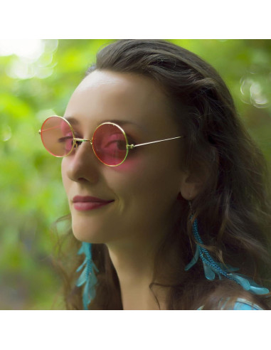 10 Pares de Gafas de Sol Vintage Redondas para Mujeres