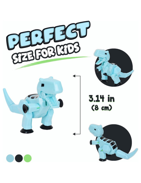 Stikbot MEGA Dino Zing 15.24 cm Azul Hielo Carnotaurus