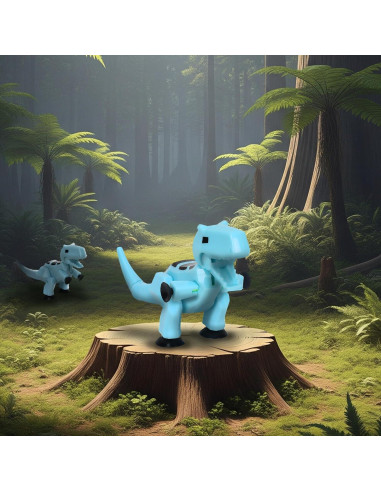 Stikbot MEGA Dino Zing 15.24 cm Azul Hielo Carnotaurus