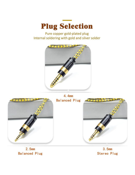 Cable IEM GUCraftsman 6N Cobre Plata 2.5mm para Auriculares