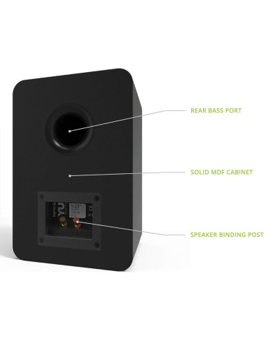 Altavoces Pasivos Kanto YU 5.25" con Tweeter de Seda - Negro