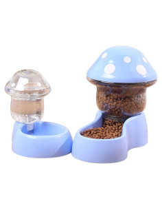 Dispensador Automático de Alimentos y Agua para Mascotas 1.8L - Azul