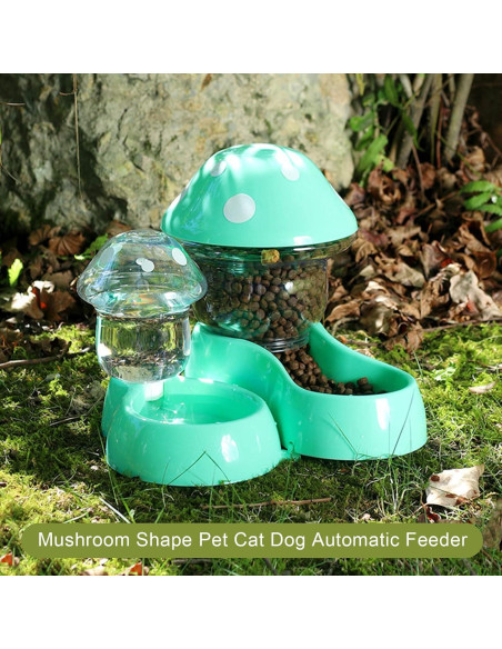 Dispensador Automático de Alimentos y Agua para Mascotas 1.8L - Azul