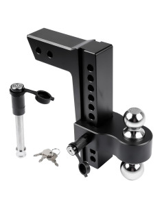 Soporte de bola de enganche ajustable Lamerto 2.5" 10" negro