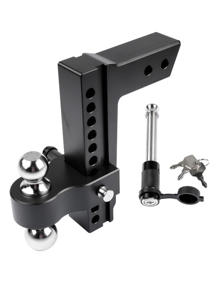Soporte de bola de enganche ajustable Lamerto 2.5" 10" negro