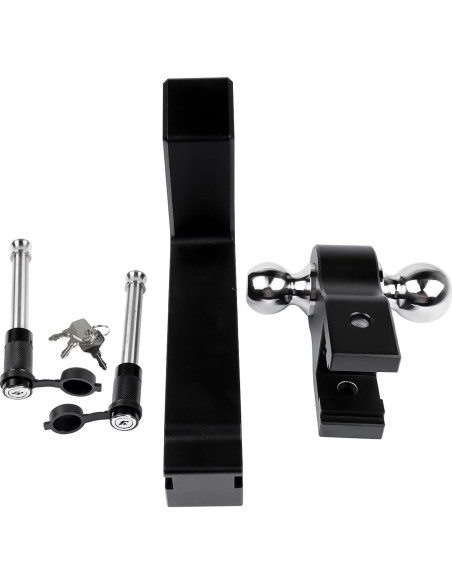 Soporte de bola de enganche ajustable Lamerto 2.5" 10" negro