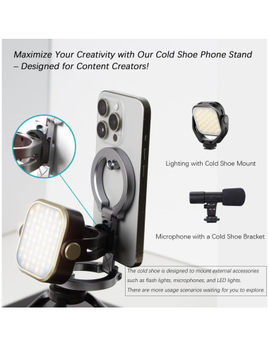 Soporte Magnético Doble para Teléfono Amlanpin Negro Ajustable