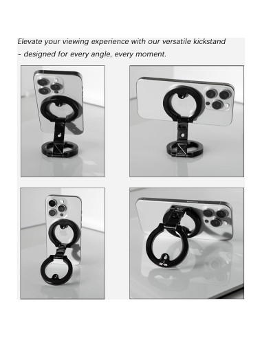 Soporte Magnético Doble para Teléfono Amlanpin Negro Ajustable