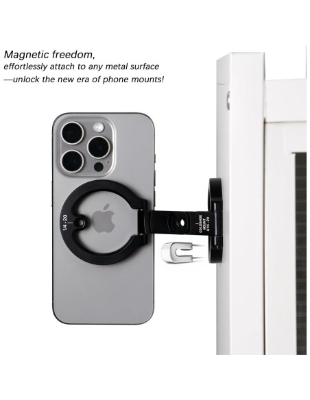 Soporte Magnético Doble para Teléfono Amlanpin Negro Ajustable
